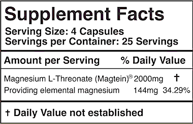 magnesium threonate supplement facts